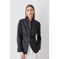 Women Sheep Leather Blazer